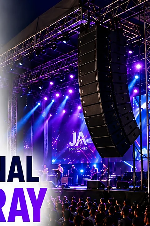 Sistema profesional de sonido line array